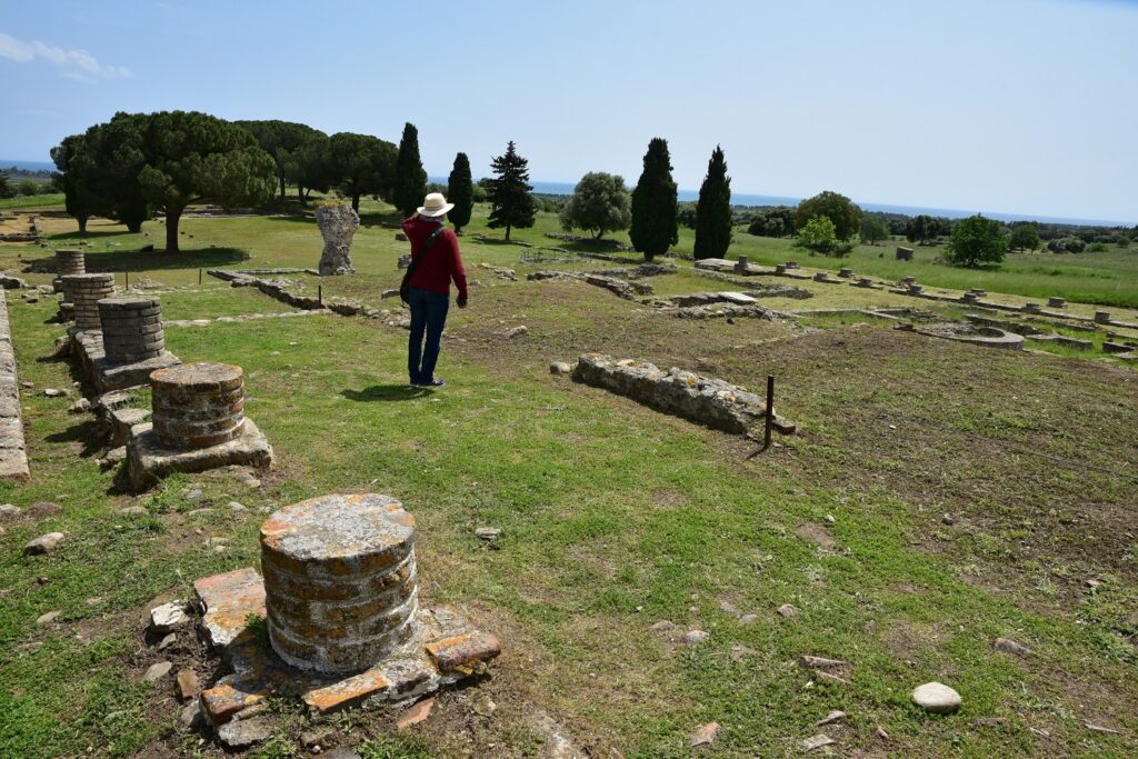 Ruines romaines à Aléria. Corse